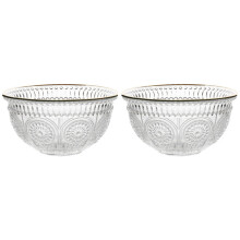 2Pièces Bol En Verre Transparent Pour Dessert Salade Usage Cuisine