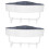 2Pièces Étagère D'angle Perçage En PP Pour Salle De Bain 1