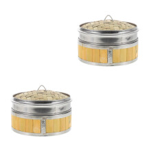 2Pièces Cuit Bambou Beige Idéal Dim Sum