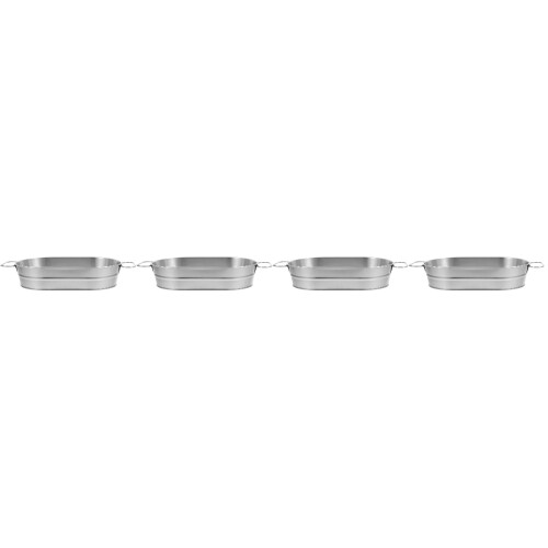 4Pièces Seaux Métalliques Argentés Multiusage Pour Glace Bouteilles