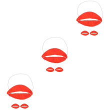 9Pièces Décor Latex Rouge Pour Fête Et