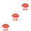 9Pièces Décor Latex Rouge Pour Fête Et 1