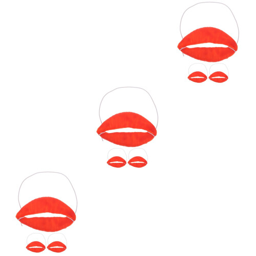 9Pièces Décor Latex Rouge Pour Fête Et