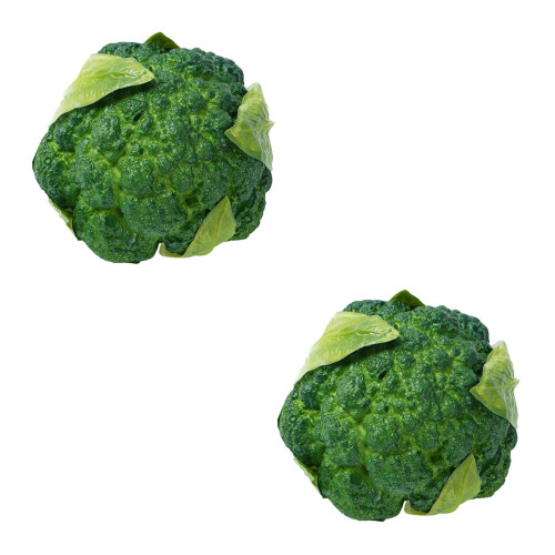 2Pièces Broccoli Faux Décoratif Vert Pour Restaurant Maison