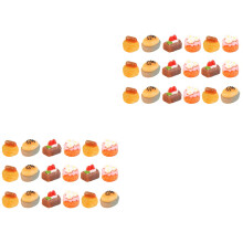 36Pièces Miniature Pâtisseries Résine Décor Maison Variété Colorée