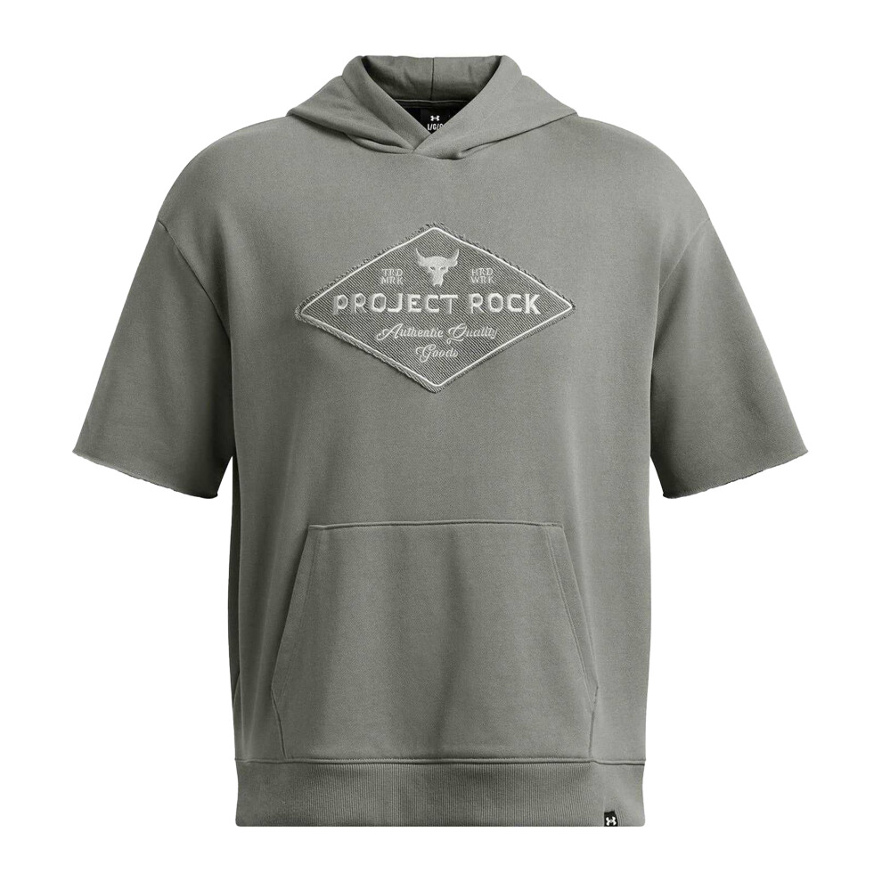 Under Armour (S, Green) Mens Project Rock Graphic Print Relaxed Fit Drawstring Hoodie