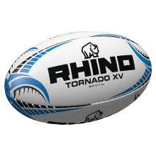 (5, White/Blue/Black) Rhino Tornado XV Rugby Ball