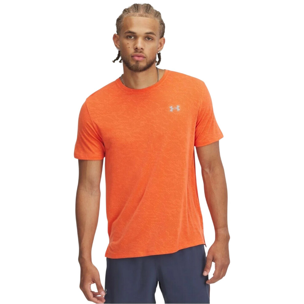 Under Armour (Xs, Orange) Mens Launch Camo Regular Running T-Shirt