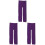 3Pièces Leggings Violets Hiver Extensibles 2