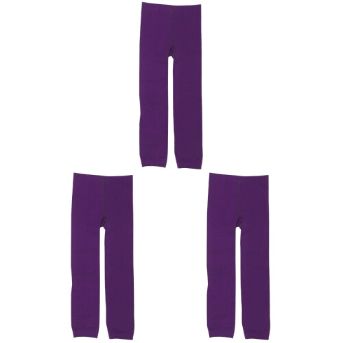 3Pièces Leggings Violets Hiver Extensibles 1