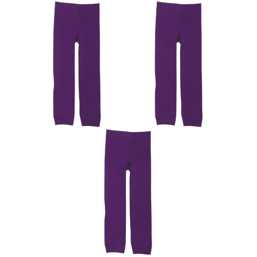 3Pièces Leggings Violets Hiver Extensibles 2