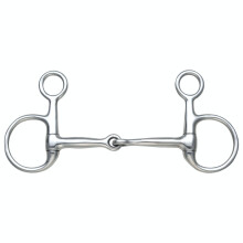 (5in, Silver) Shires Jointed Horse Hanging Cheek Snaffle Bit
