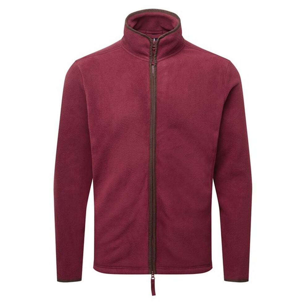 Premier (Xxl, Burgundy/Brown) Mens Artisan Fleece Jacket
