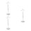 3Pièces Support À Métal Argenté Double Crochets, Hauteur Réglable 2