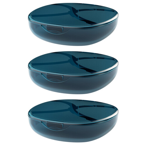 3Pièces Étui Rangement Prothèse Respirant Miroir Pratique