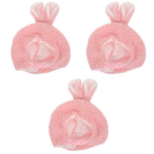 3Pièces Petits Chapeaux Peluche Rose Doux Pour Décoration