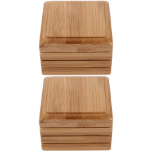 2Pièces Distributeur Bamboo Naturel, Élégant Résistant