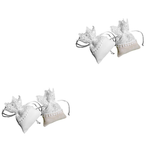 2Pièces De Rangement À Cordon En Lin Pour Cadeaux