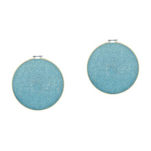 2Pièces Bannière Mural Broches Bleu Ciel Pailleté En Toile