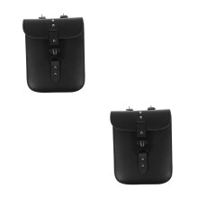 2Pièces Sacoche Suspendue PU Noir Pour Accessoires
