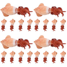 20Pièces Figurines Calmar Fausse Marron PVC Pour DIY