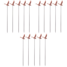 15Pièces Fruit Réutilisables Acier Inoxydable Rose Gold