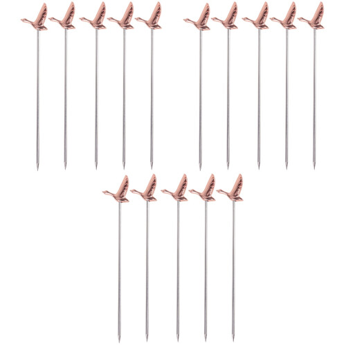 15Pièces Fruit Réutilisables Acier Inoxydable Rose Gold