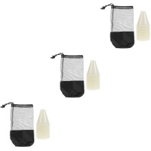 3Ensembles Cônes Blancs Pe Anti-Vent Pour Patinage