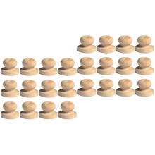 24Pièces Ensemble Poignées Tampon Bois Style Simple Multi