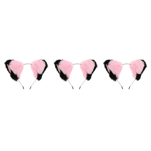 3Pièces -Tête Oreilles Animaux En Peluche Pour