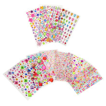 12Feuilles Gems Adhésifs Acryliques Brillants Pour Déco Maison Colorée