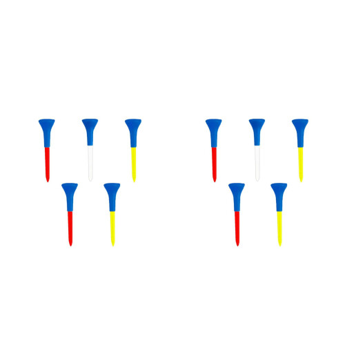 10Pièces Kit Tee De Golf Coloré Matériel Premium Résistant
