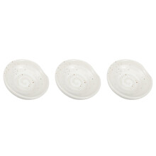 3St Keramische Witte Sausplaat Met Lepellepel- En Smaakdrager