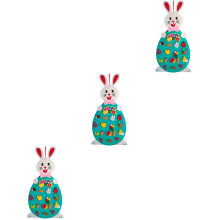 3Pièces Jouet Suspendu Pâques Feutre DIY Œuf Coloré Pour Enfants