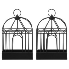 6Pièces Porte-Encens Adornment Noir Fer Décoratif Intérieur