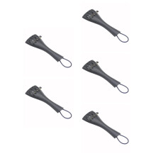 5St Zwarte Aluminium Viool Tailpiece Met Tailgut En Fijne Afstelling