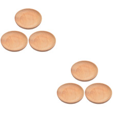 6Pièces Plats En Bois Khaki Pour Sauce, Salades Apéritifs