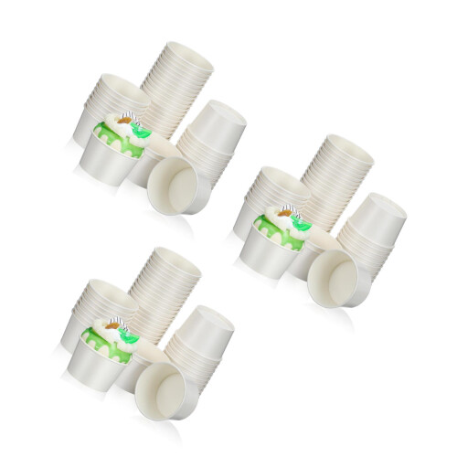 300St Witte Mousse Cups Wegwerp Dessertcontainers Met