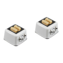 2St Miniatuur Huis Broodbakmachine Wit Mini Meubel Voor Ornament