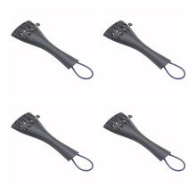 4St Viool Tailpiece Met Staalkabel En Vier Fijnafstemmers Zwart