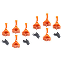 2Ensembles Tapis Pied D'échelle Antidérapant Résistant Noir Orange