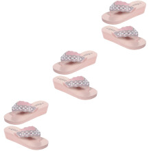 3Paren Paar Roze Flops Met Antislipzool Zomerschoenen Vrouwen