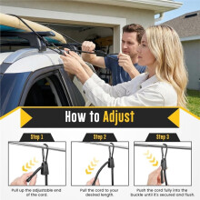 4 Stück Verstellbare Elastische Bungee-Seile mit Haken, Robuste Outdoor-Packseile, Gepäckgurte für Fracht und Camping