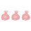 3Pièces Petits Chapeaux Peluche Rose Doux Pour Décoration 1