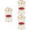 3Pièces Boîtes Cure-Dents Dorées Rotatives Usage 6