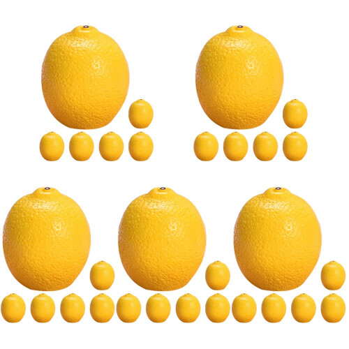 30Pièces Miniatures Citrons Jaunes Artificiels Décor Polyvalent