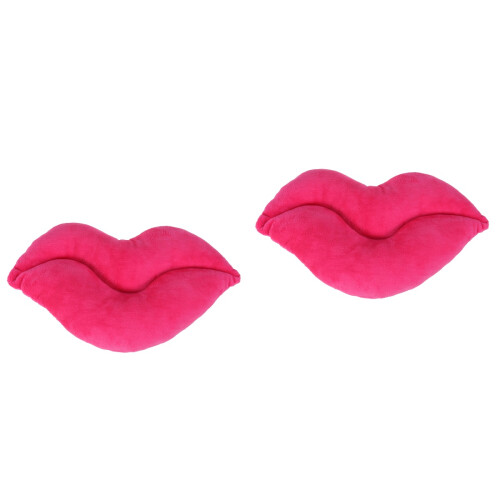 2Pièces Coussin Rose Peluche Douceur Pour Maison