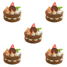 5Pièces Ornement Gâteau Faux Café Pour Décor