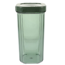 5Pièces Bocaux Vert Clair En Pet Couvercles Pour Organisation
