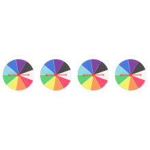 4Ensembles Roues Ludiques Colorées Pour Tirages Et Jeux En Intérieur